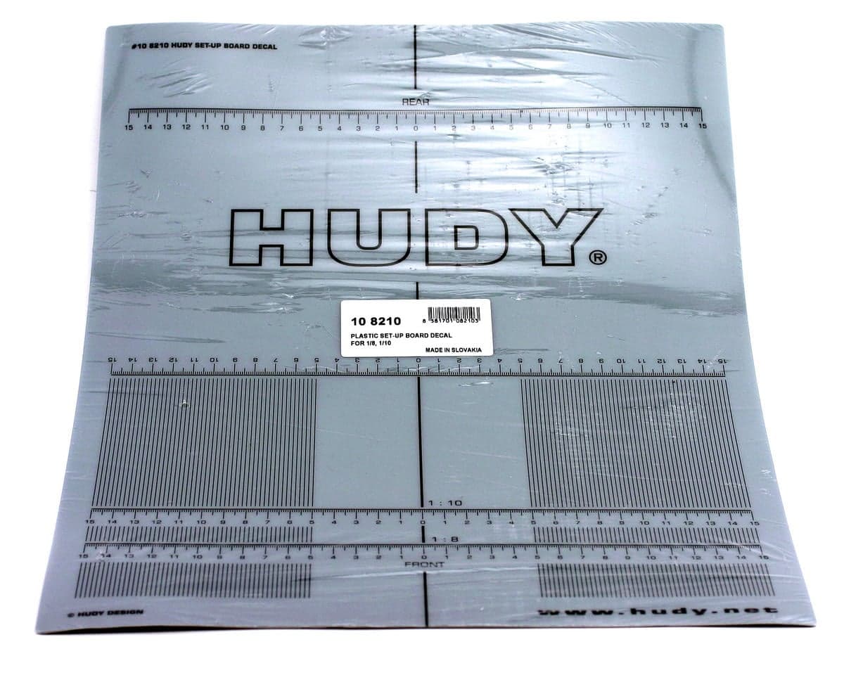Hudy 1/8 & 1/10 On Road Plastic Set-Up Board Decal (330x470mm)