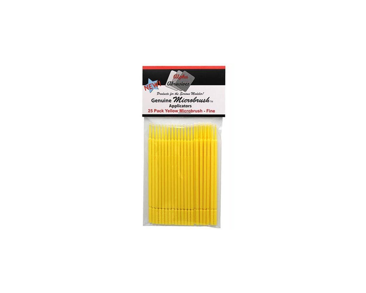 Alpha Abrasives Ultrabrush Regular Micro Brushes (Yellow) (25)