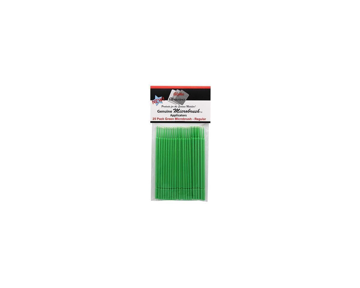 Alpha Abrasives Ultrabrush Regular Micro Brushes (Green) (25)