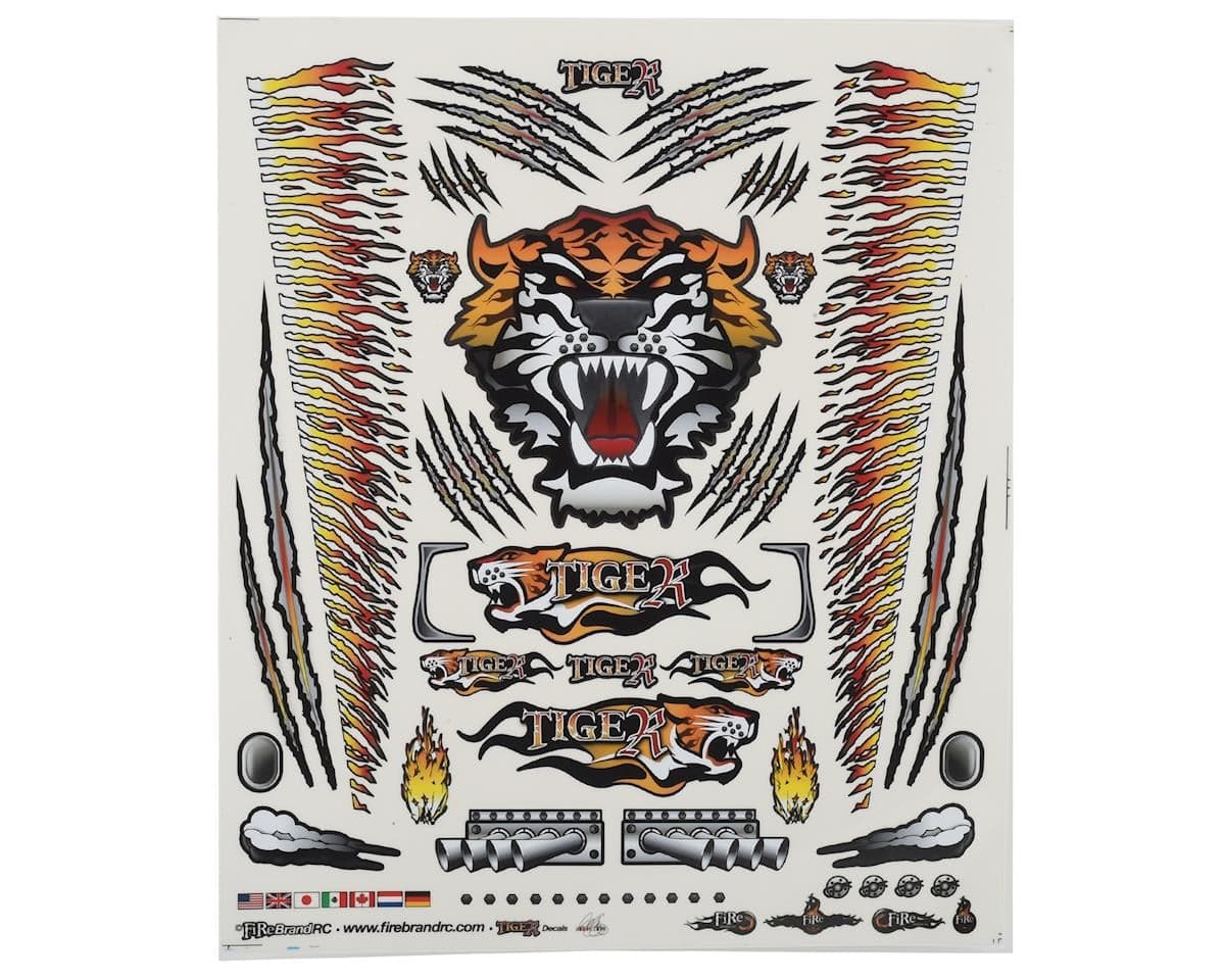 Firebrand RC Concept Tiger Decal (Orange) (8.5x11")