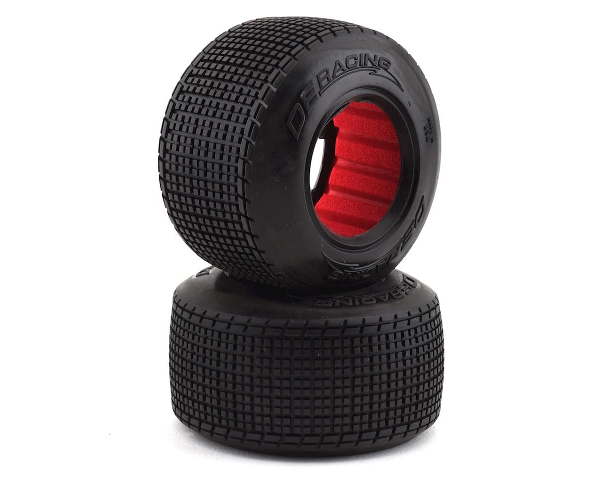 DE Racing Regulator Late Model Dirt Oval Rear Tires w/Red Insert (2) (D30)