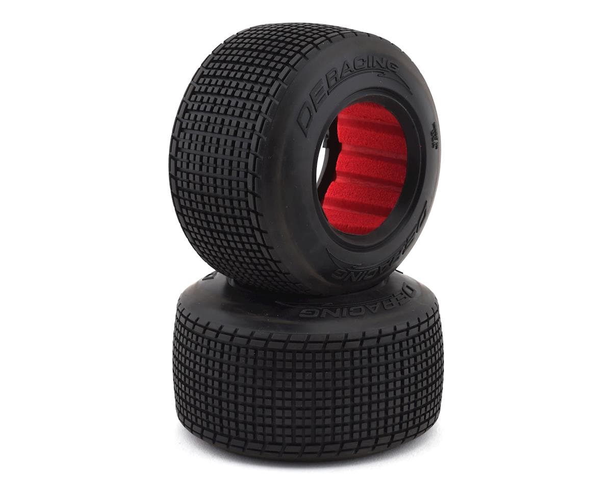 DE Racing Regulator Late Model Dirt Oval Rear Tires w/Red Insert (2) (D40)