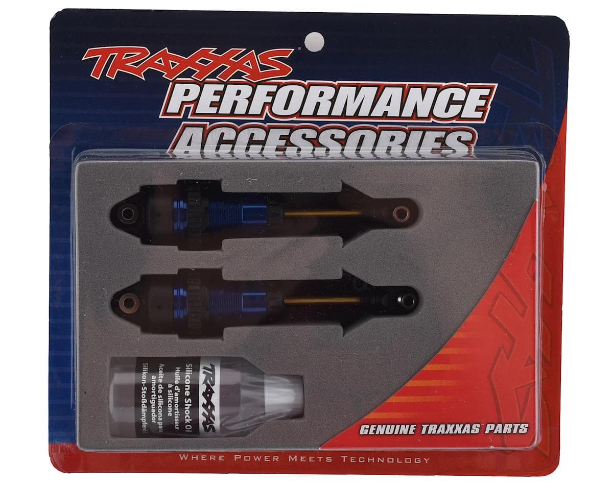 Traxxas 1/10 GTR Long Shocks w/Ti-Nitride Shafts (Blue) (2)