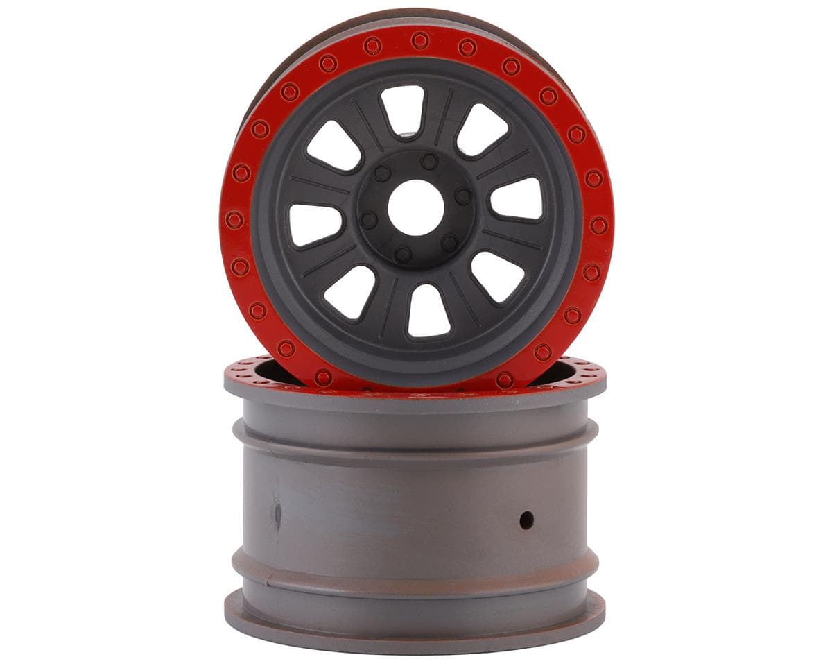 Losi 1/6 Front/Rear 3.6 Wheels, 20mm Hex, Silver (2): Super Rock Rey