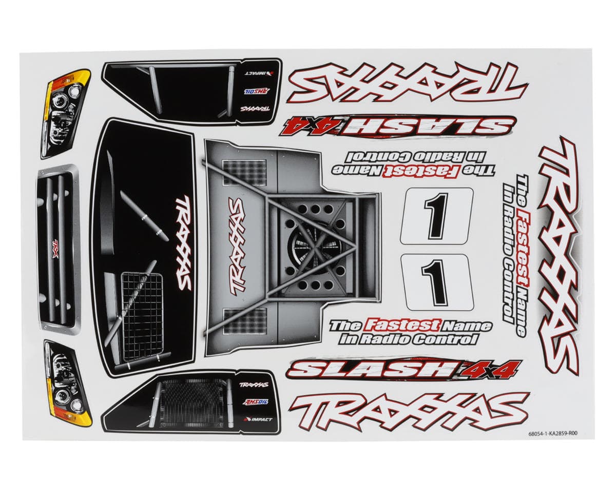 Traxxas Slash 4X4 Decal Sheet
