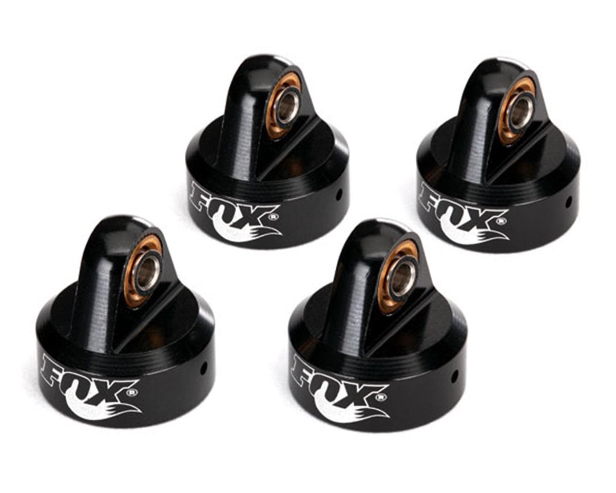 Traxxas Aluminum GTR "Fox®" Shock Caps (Black) (4)
