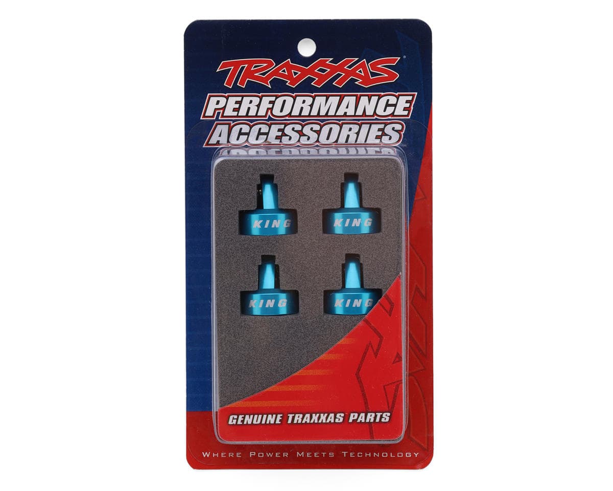 Traxxas Aluminum GTR "King®" Shock Caps (Blue) (4)