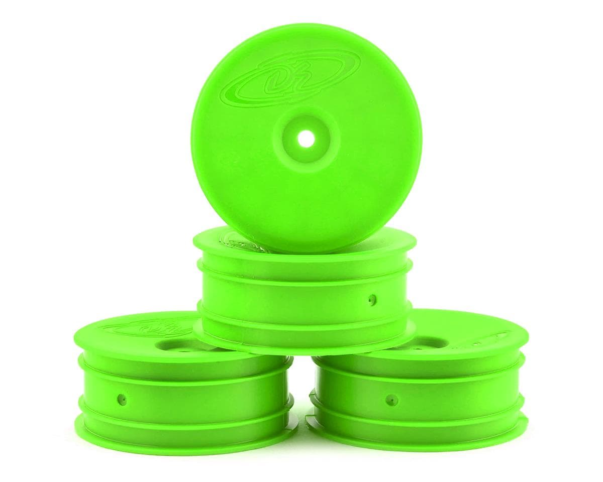 DE Racing "Speedline" 2.2 1/10 Buggy Front Wheels (4) (B6/RB6) (Green) w/12mm Hex