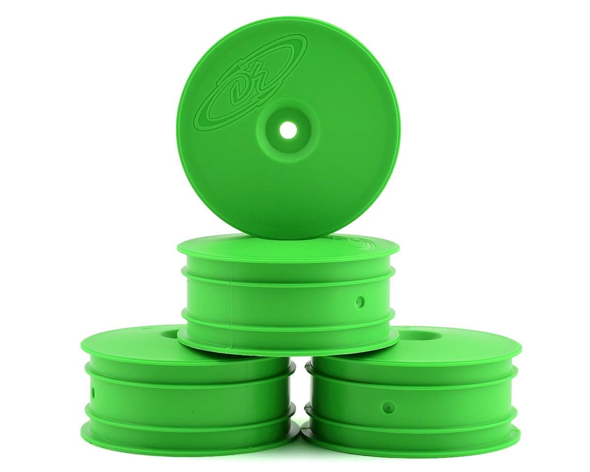 DE Racing Speedline 2.2 4WD Buggy Front Wheel (4) (Green) (22-4/EB410) w/12mm Hex