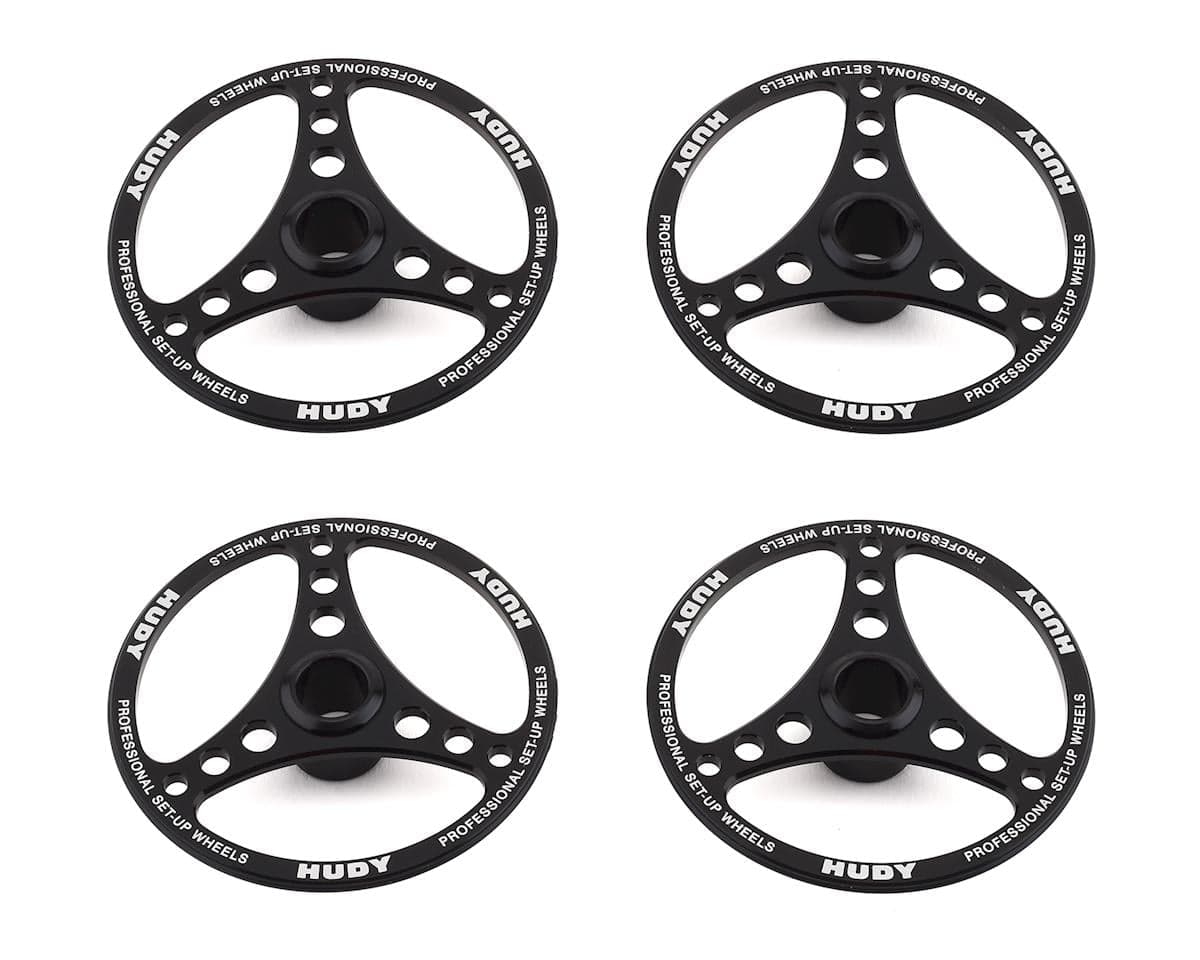 Hudy 1/8 On-Road Aluminum Set-Up Wheel (4)