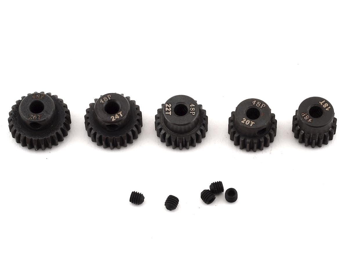 Ruddog Steel 48P Pinion Gear "Even" 5-Pack Set (18,20,22,24,26T)