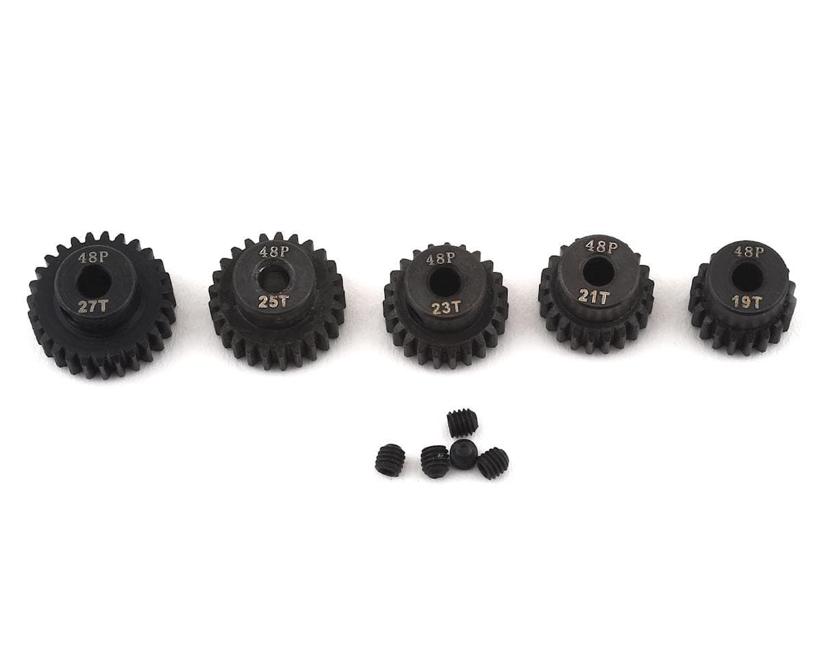 Ruddog Steel 48P Pinion Gear Odd 5-Pack Set (19,21,23,25,27T) (3.17mm Bore)