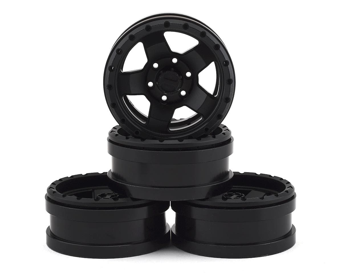 Pit Bull Tires Raceline Combat 1.9" Aluminum Beadlock Wheels (Black) (4) w/12mm Hex
