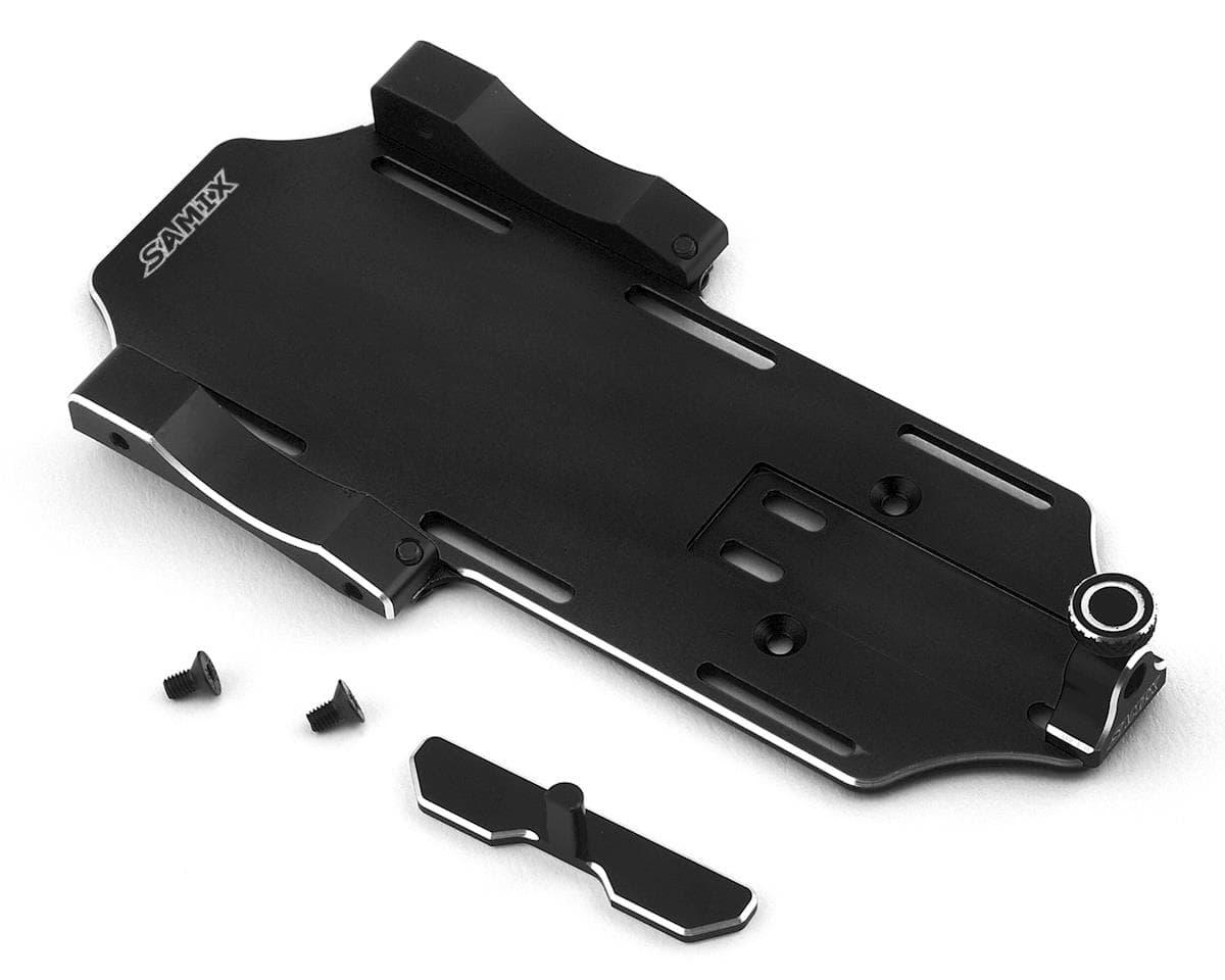 Samix SCX10 II Aluminum Forward Adjustable Battery Tray Kit (Black) (AXI90046/AXI90075 Kit Only)