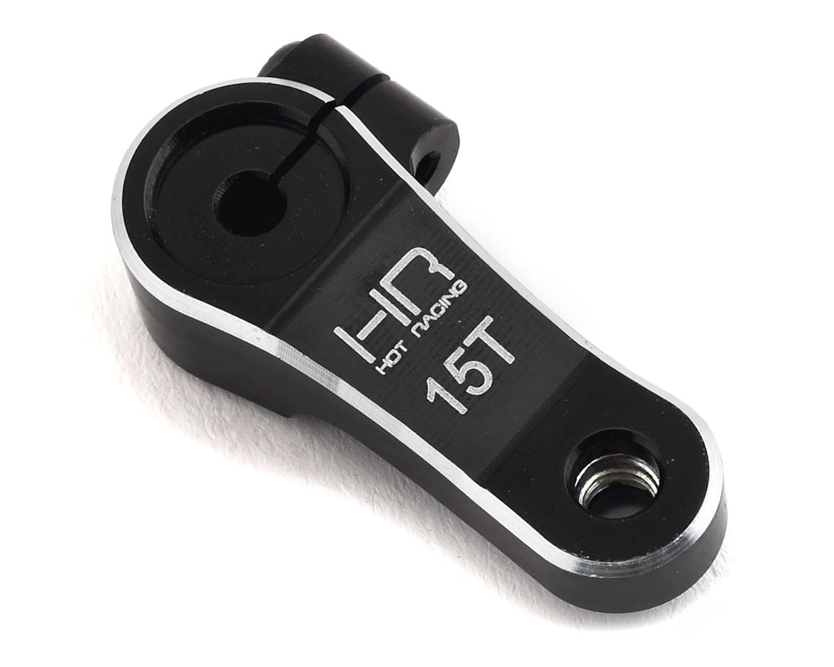 Hot Racing Losi Super Baja Rey/Rock Rey Aluminum Large Scale Clamping Servo Arm (Black) (Mega 15T)