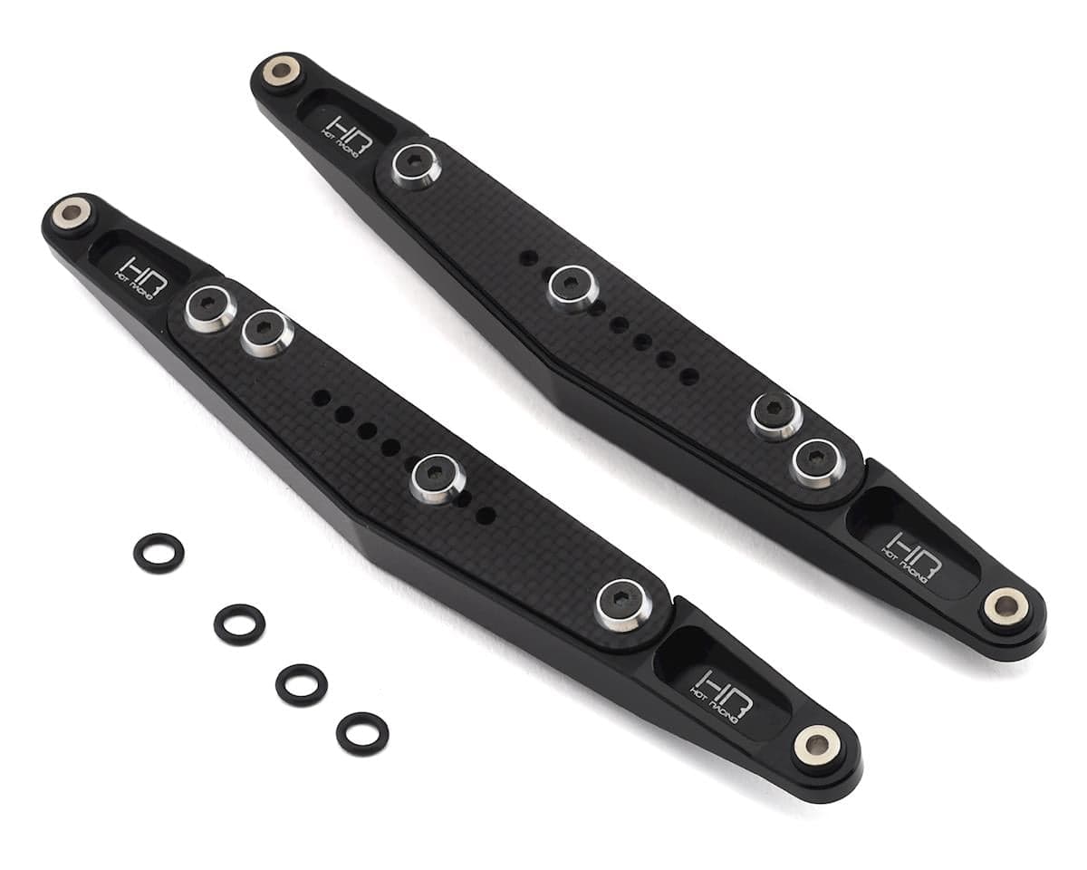 Hot Racing Losi Super Baja Rey/Rock Rey Aluminum/Carbon Rear Lower Trailing Arms (Black)