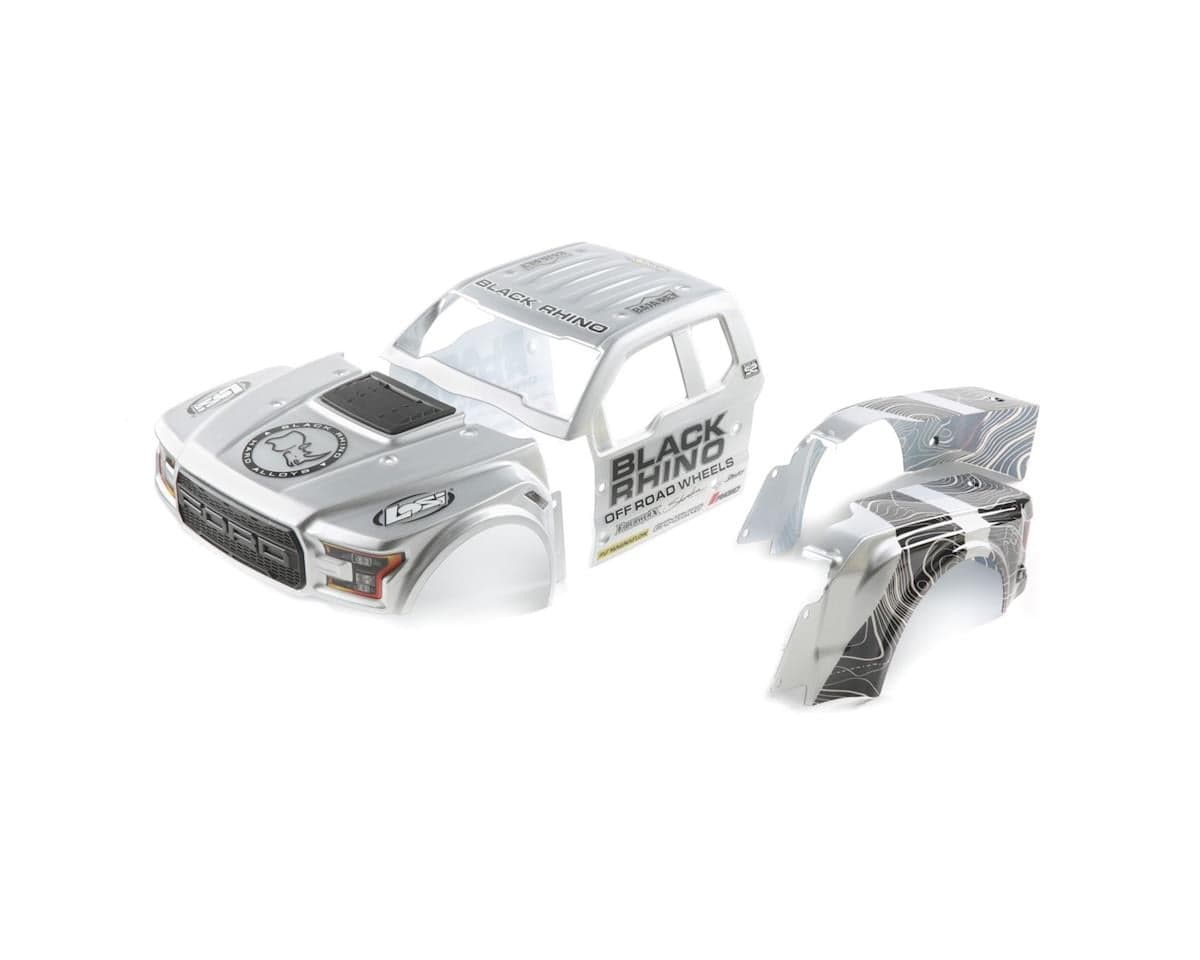 Losi Black Rhino Wheels Ford Raptor Body Set: Baja Rey
