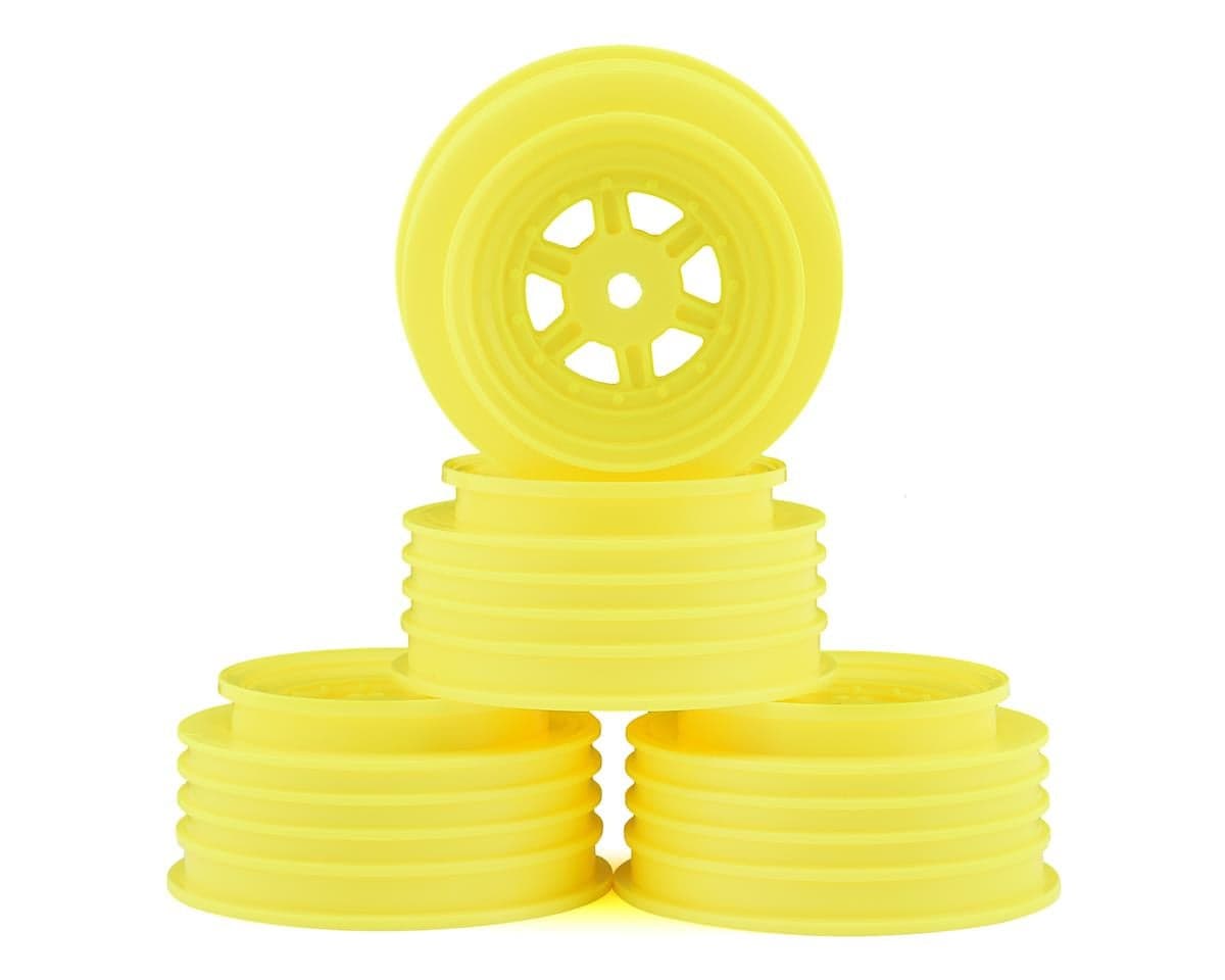 DE Racing Gambler Front Wheels (AE Offset) (Yellow) w/12mm Hex