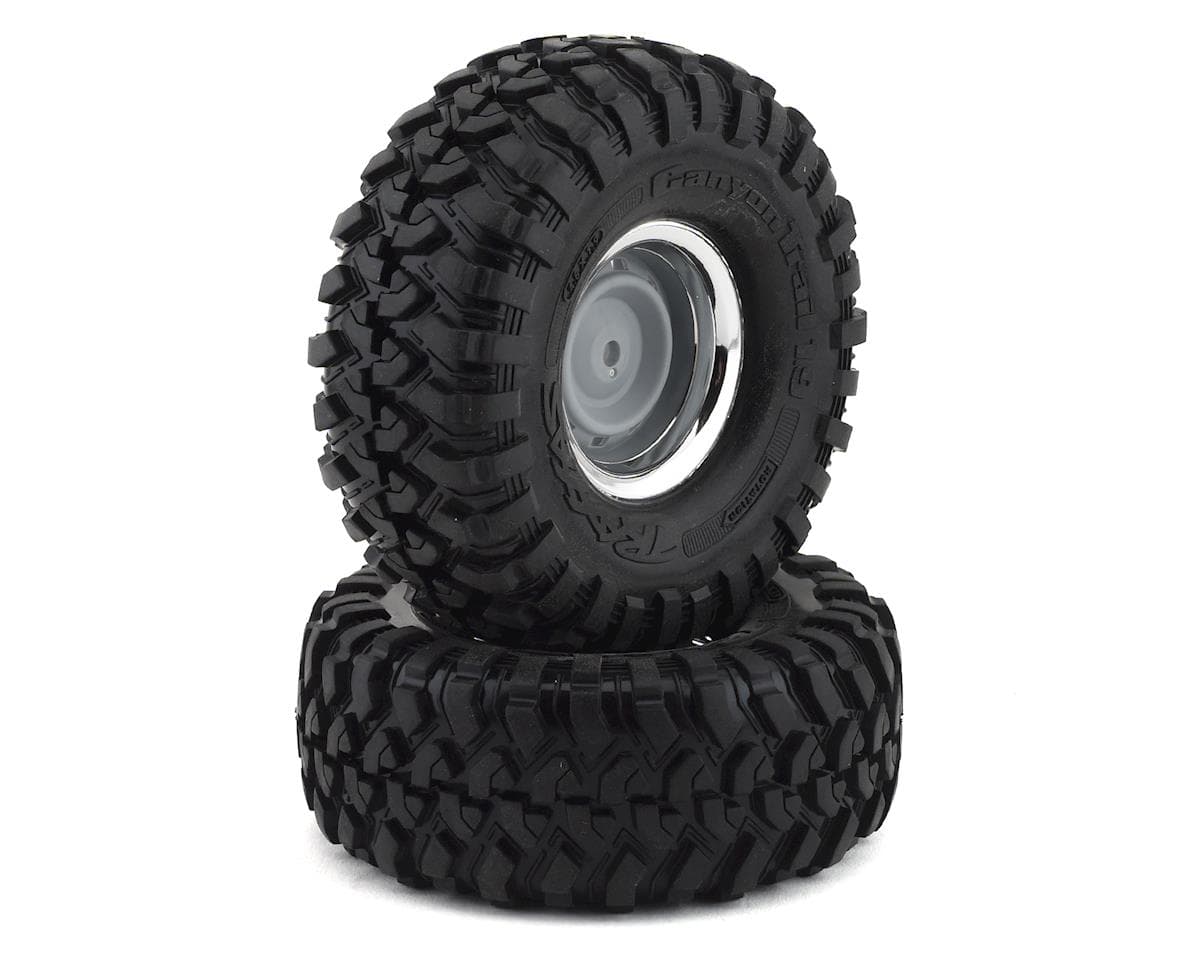Traxxas TRX-4 Blazer Pre-Mounted Canyon Trail 1.9" Crawler Tires (Black) (2) w/Blazer Wheels & 12mm Hex