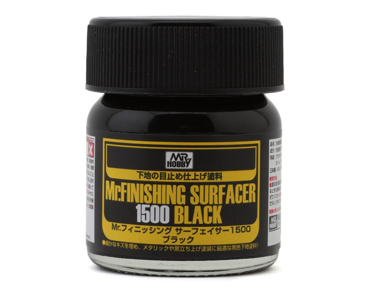 GSI Creos Mr. Hobby Aquious Surfacer 1500 Base Sealing lacquer Paint (Black) (40ml)