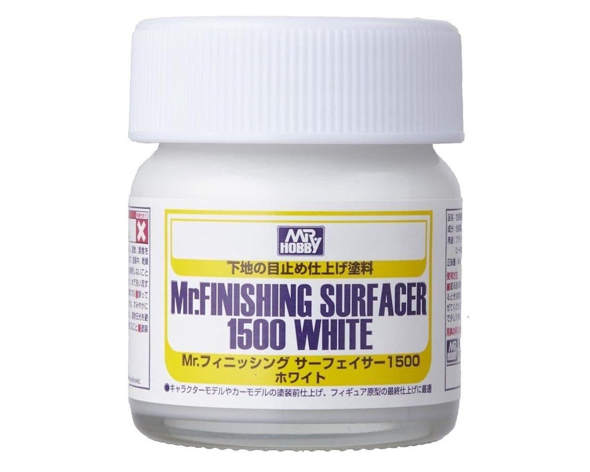 GSI Creos Mr. Hobby Aquious Surfacer 1500 Base Sealing lacquer Paint (White) (40ml)