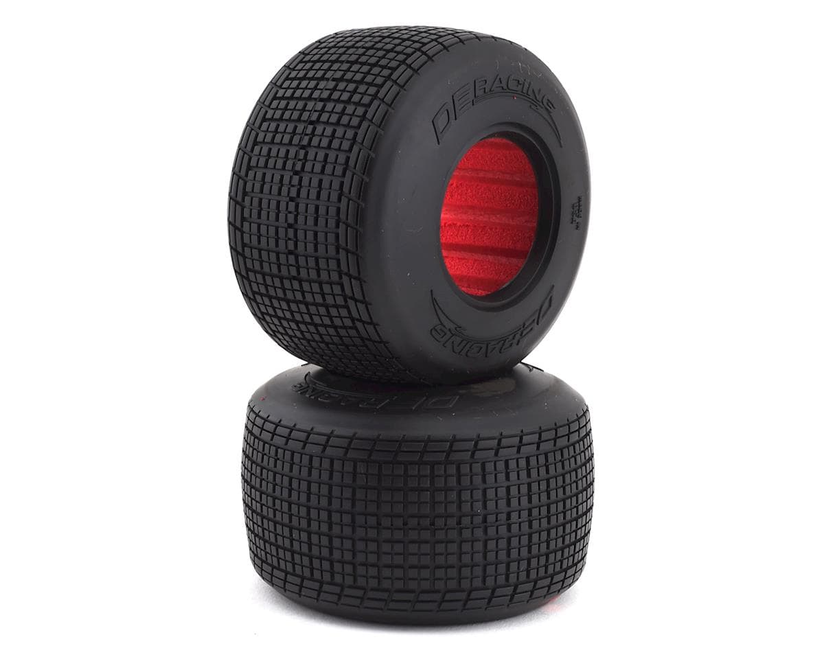 DE Racing Outlaw Sprint HB Dirt Oval Rear Tires w/Red Insert (2) (D40)