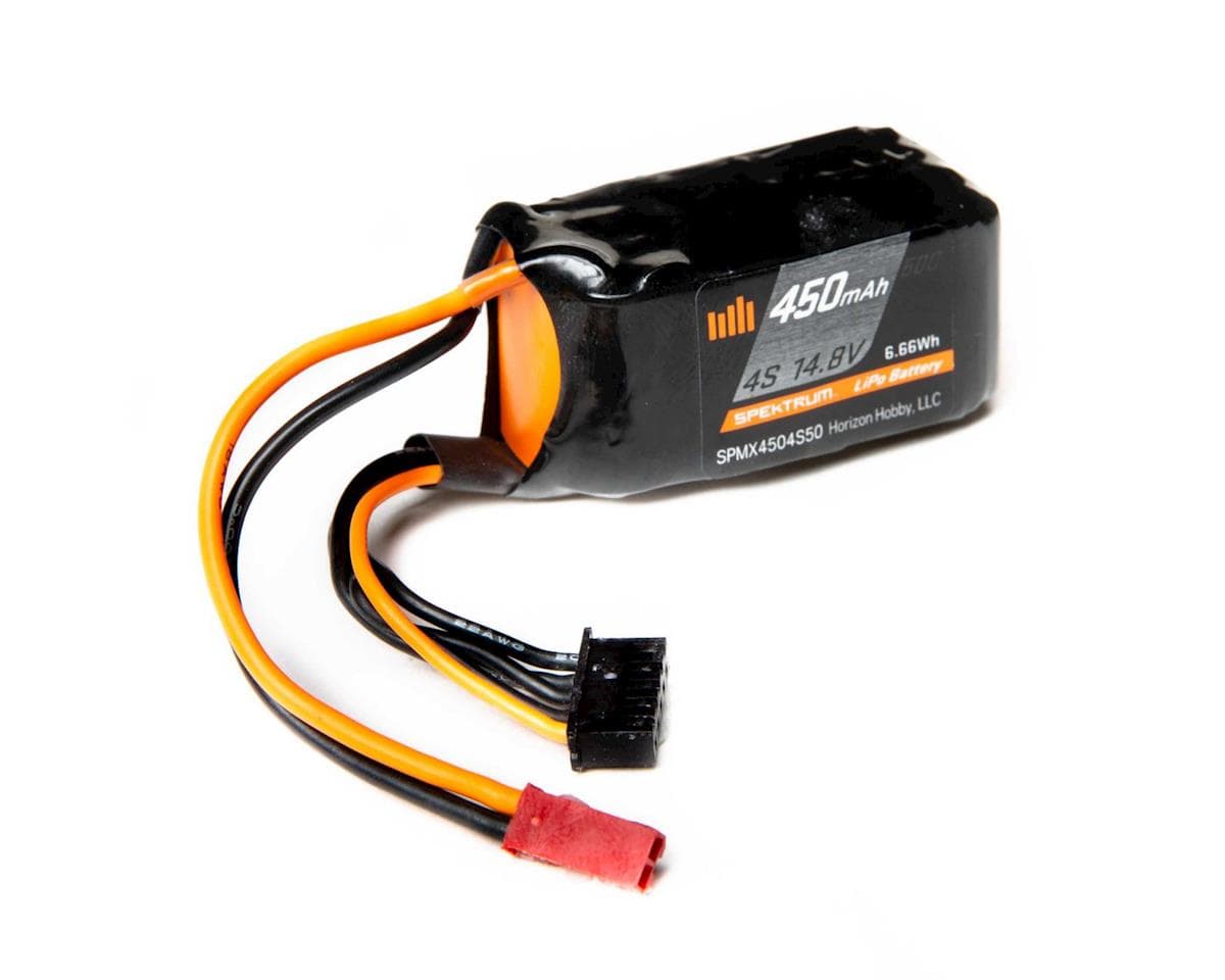 Spektrum RC 4S LiPo Battery 50C (14.8V/450mAh) w/JST Connector