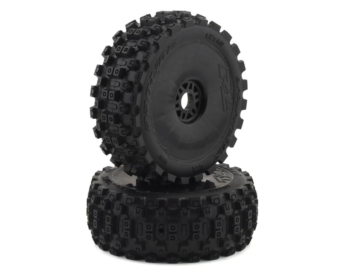 Pro-Line Badlands MX Pre-Mounted 1/8 Buggy Tires (Black) (2) (M2) w/Velocity V2 Wheel
