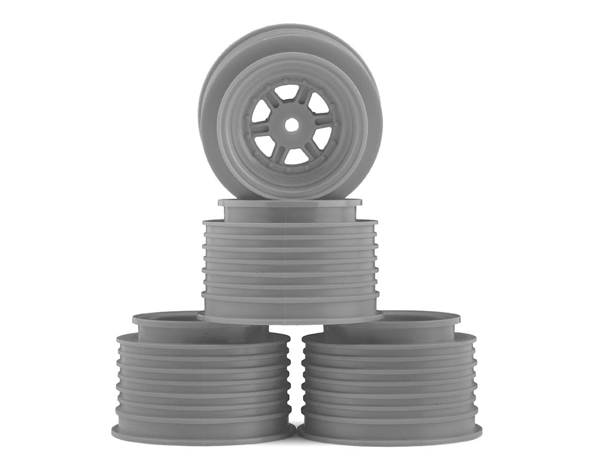 DE Racing Gambler Rear Late Model Wheels (AE/TLR) (Silver) w/12mm Hex