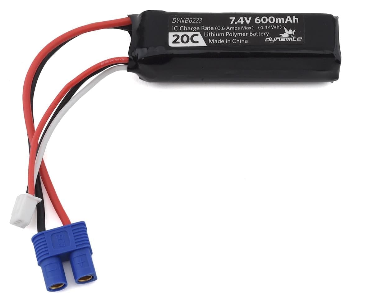 Dynamite 2S LiPo Battery Pack 20C (7.4V/600mAh)