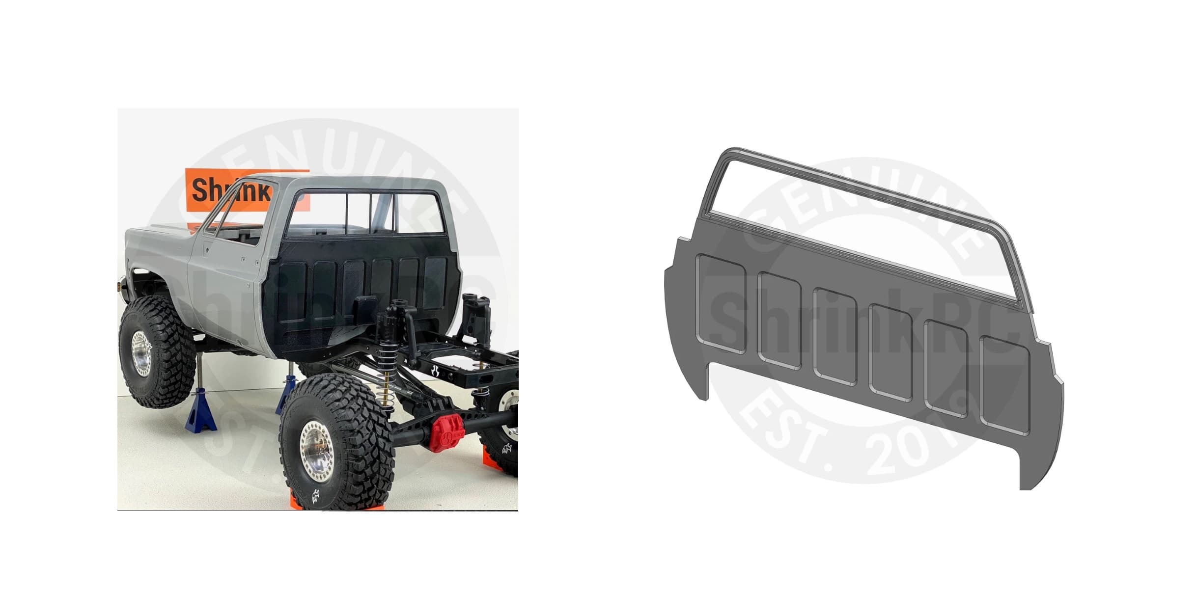 Cab Back for RC4WD Blazer to Truck Conversion - 3D File