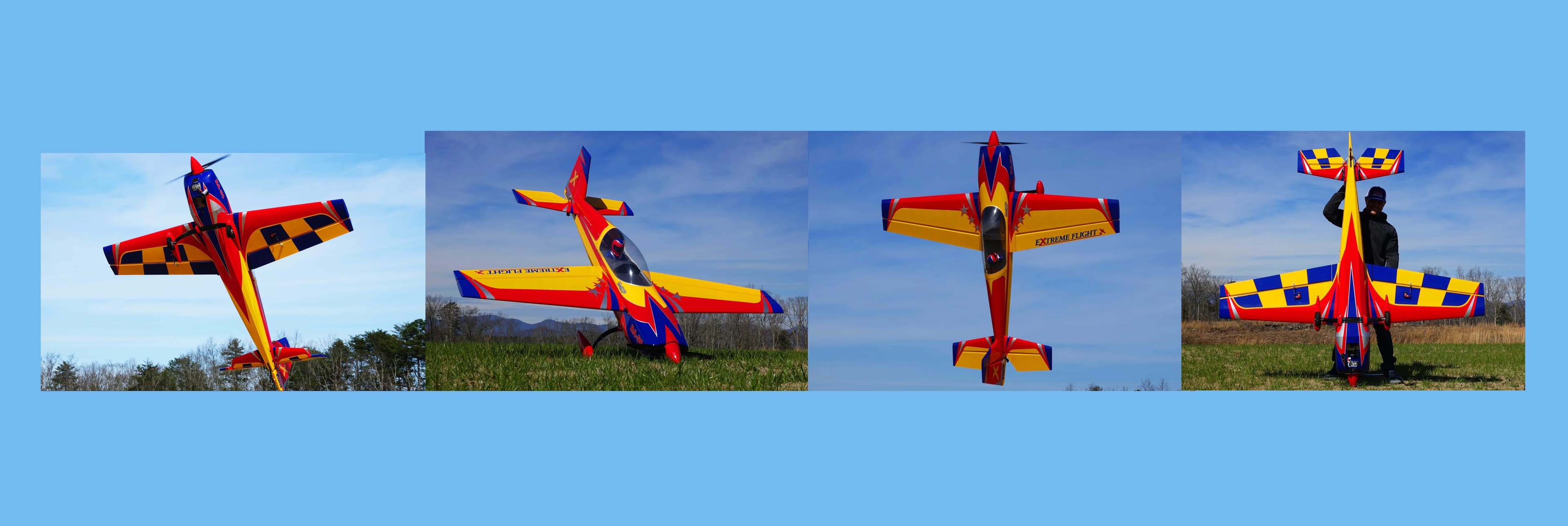 Extreme Flight 85" Extra 300 EXP Yellow/Red/Blue