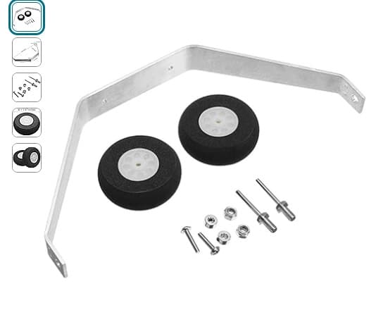 Aluminum 25-40 Class Landing Gear Wheel Kit 