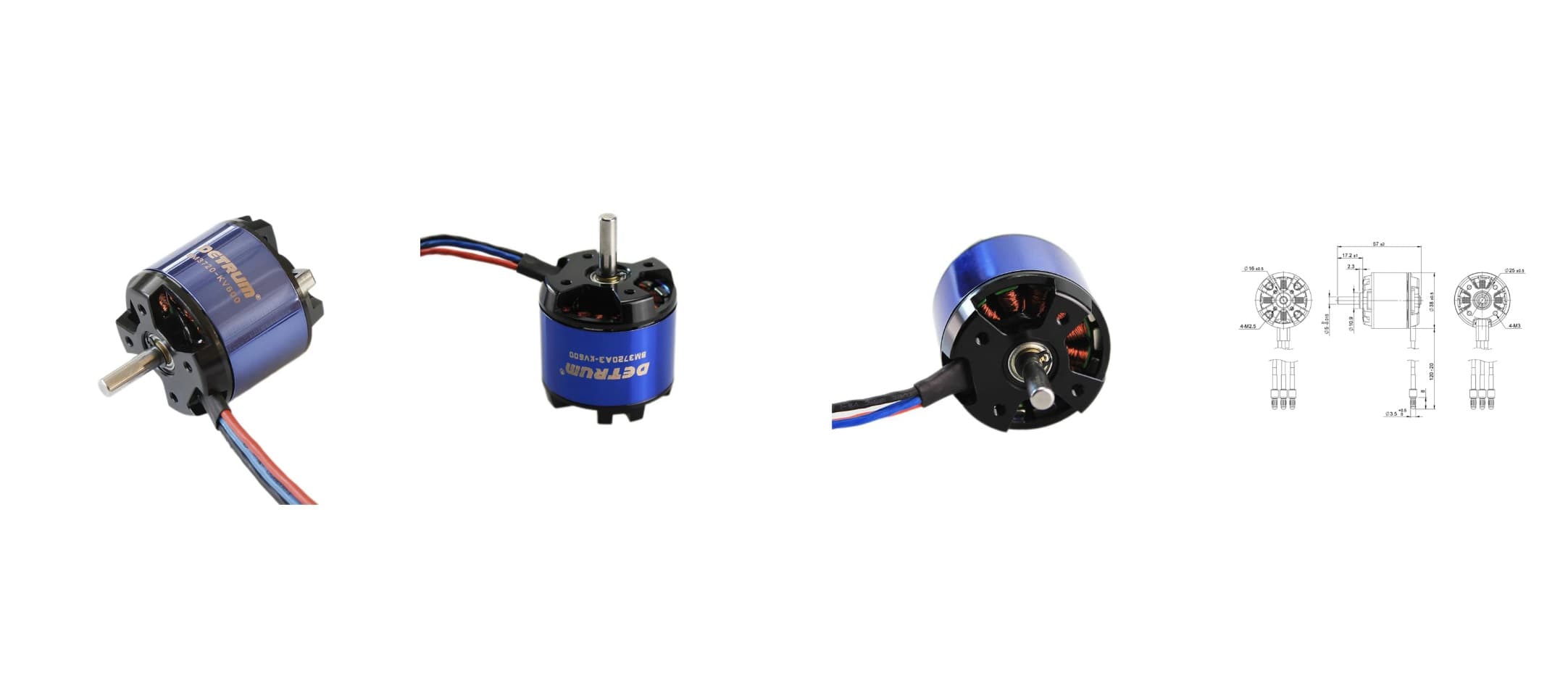 Detrum BM3720A-600KV Brushless Motor