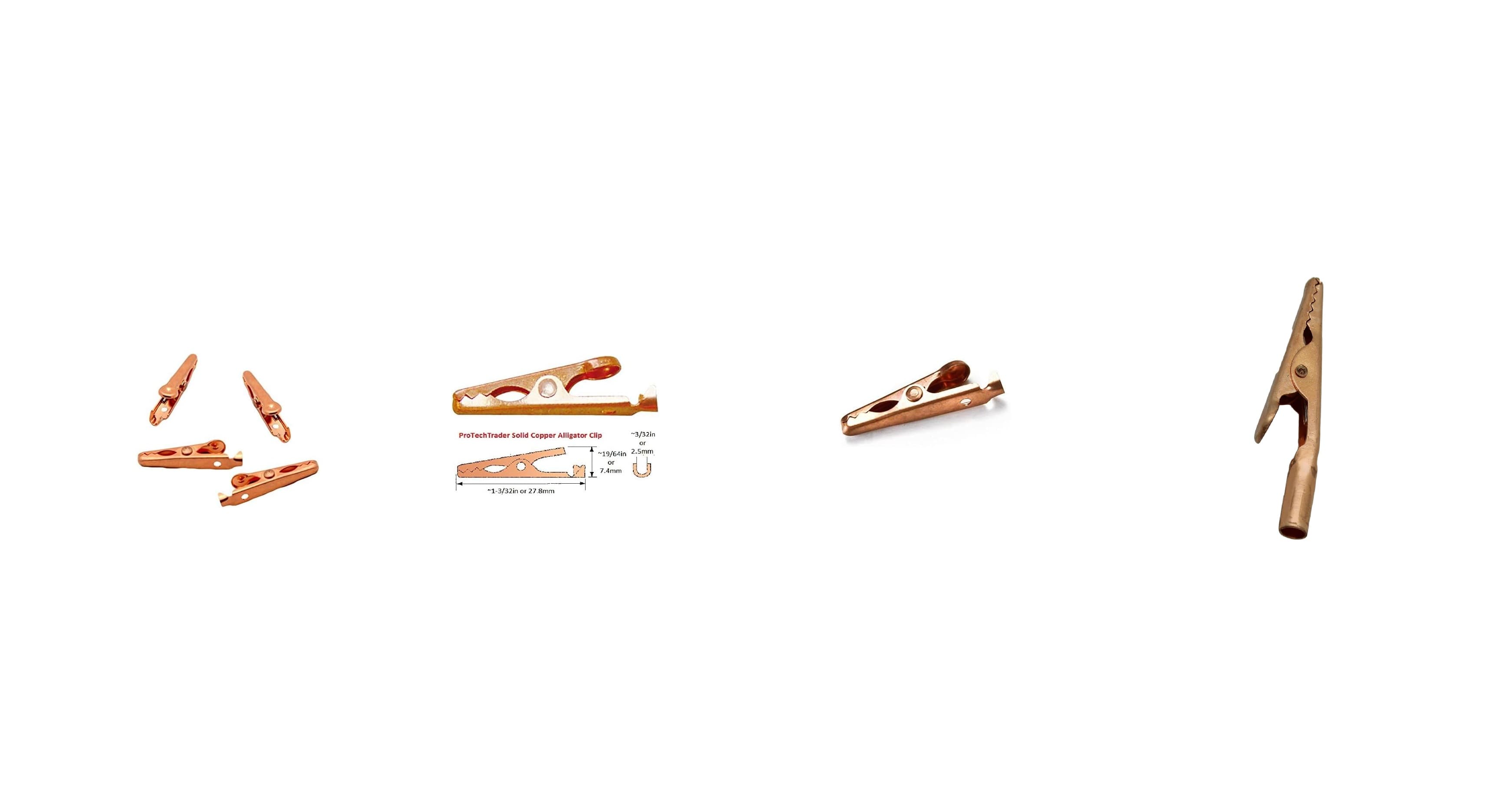 Solid Copper Alligator Clips 5 Amps 12awg