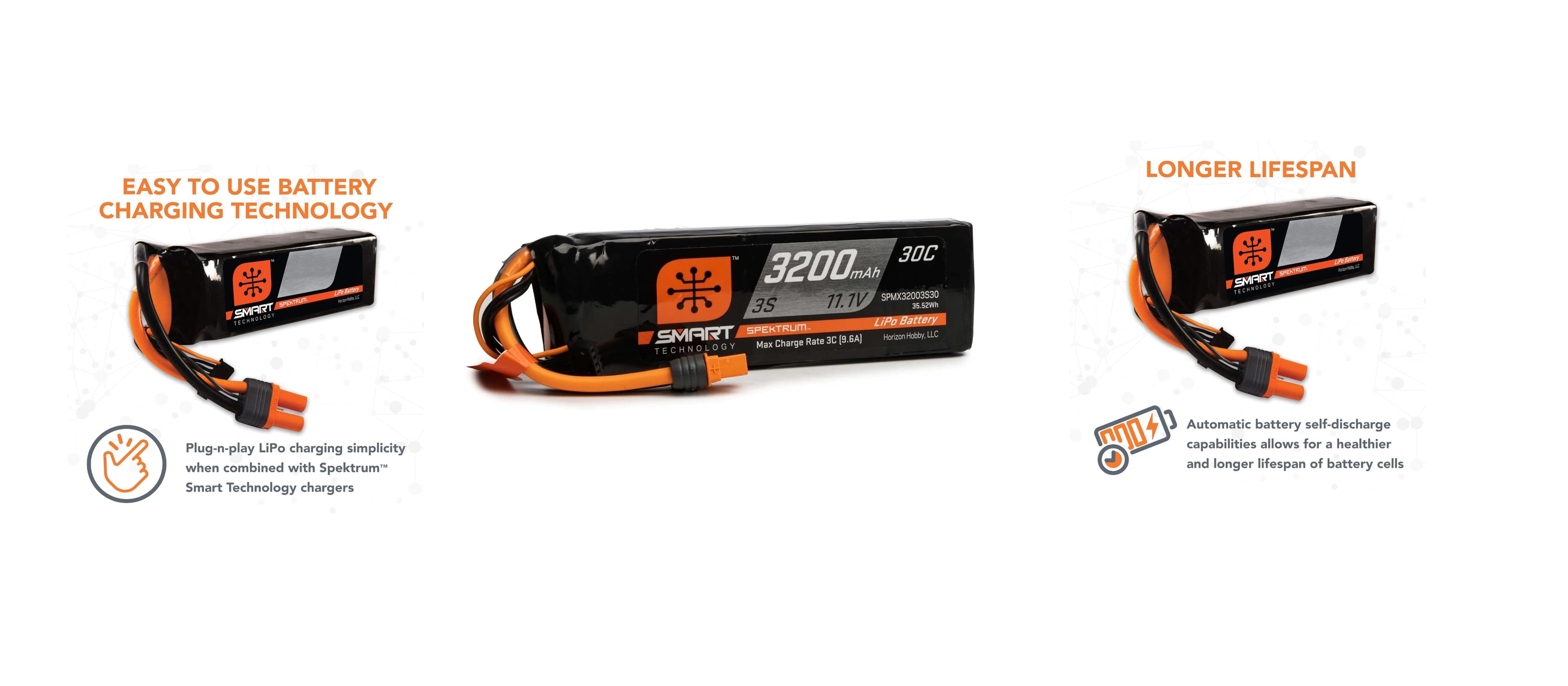 Spektrum Smart RC 3200mAh 3S 11.1V 30C Lipo