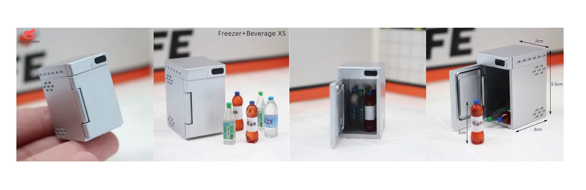 1/12 Dollhouse Refrigerator With Drinks