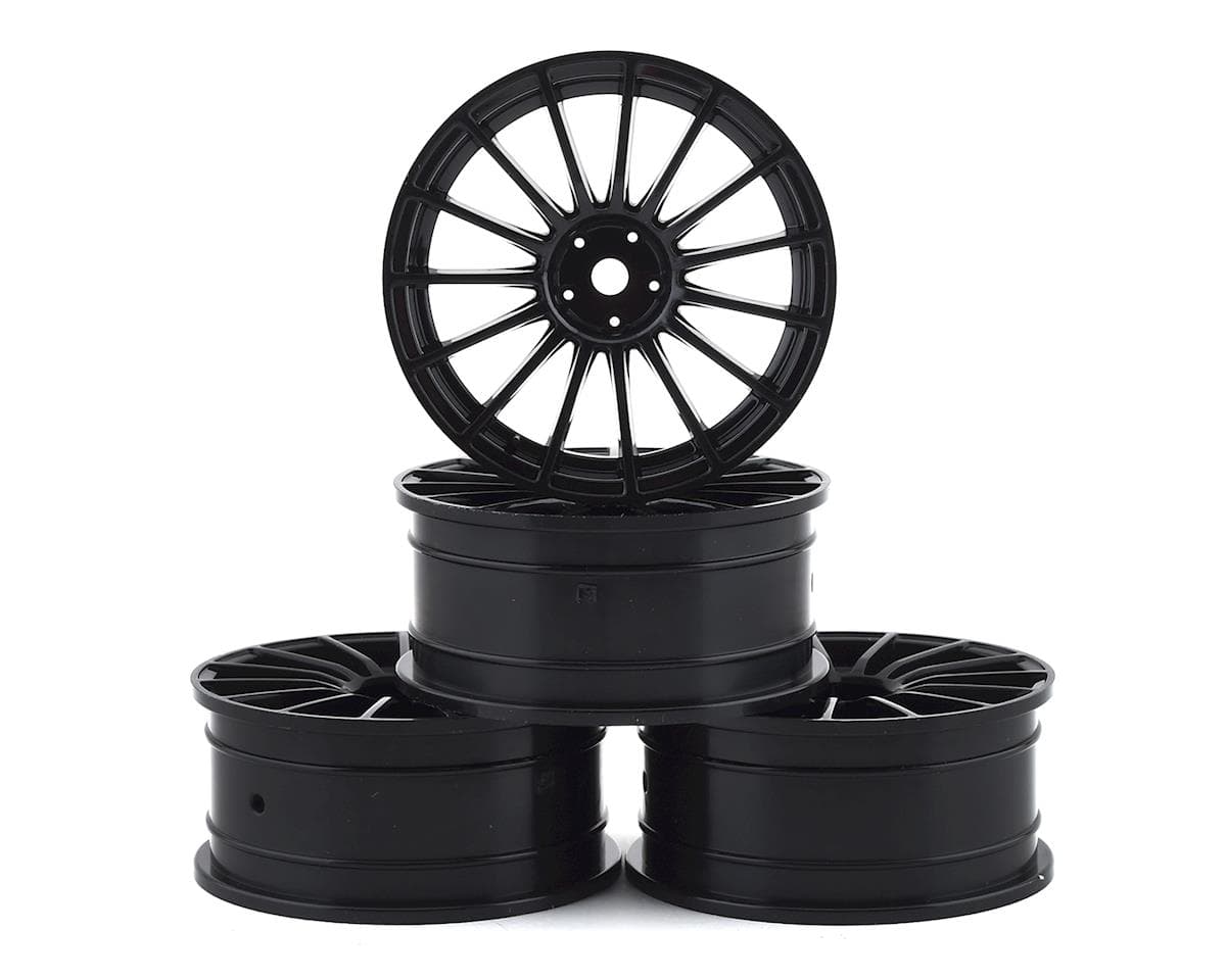 MST Black LM wheel 24mm (+0) (4) (0mm Offset) w/12mm Hex