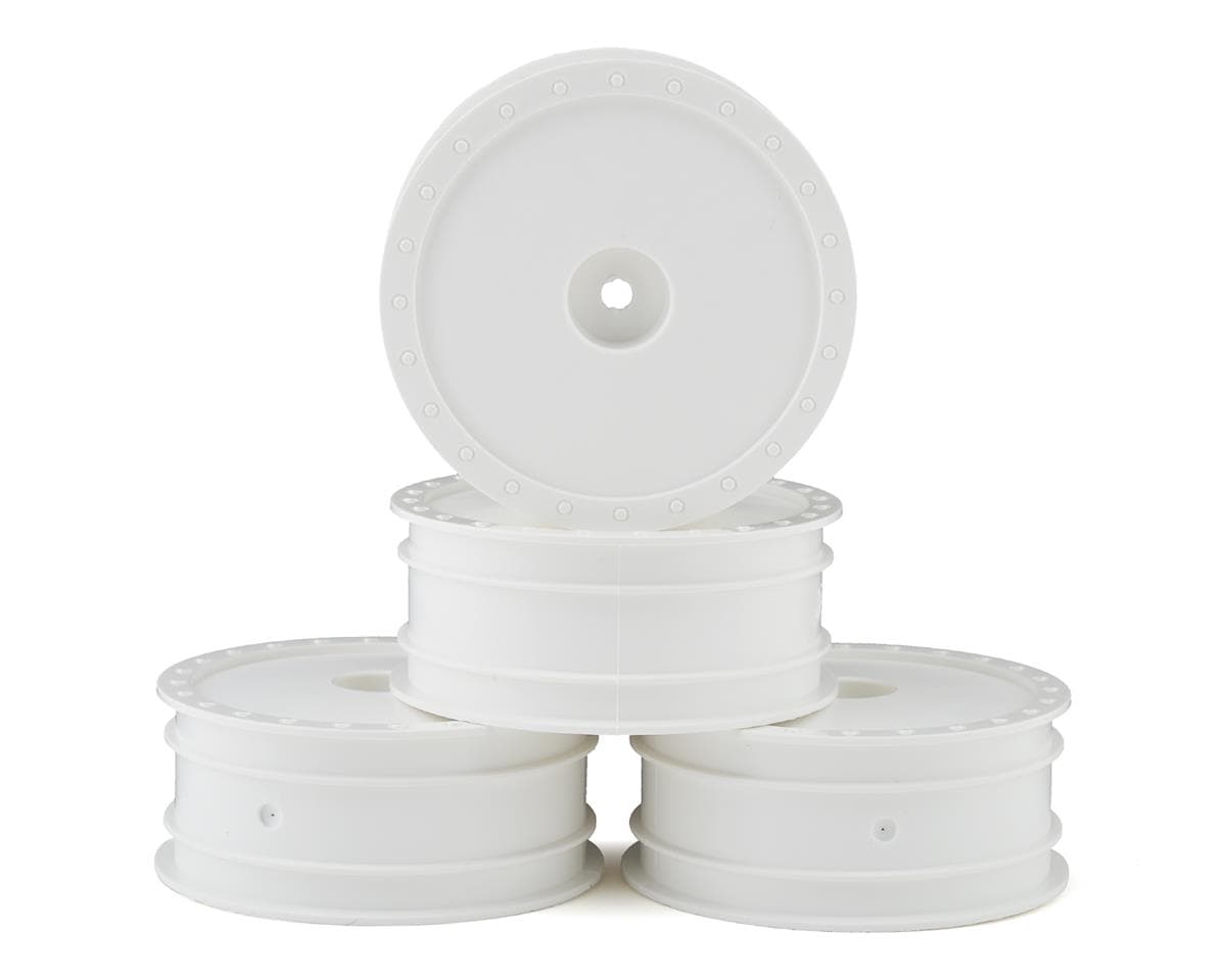 DE Racing "Borrego" 2.2 1/10 Buggy Front Wheels (White) (4) (B6/RB6) w/12mm Hex