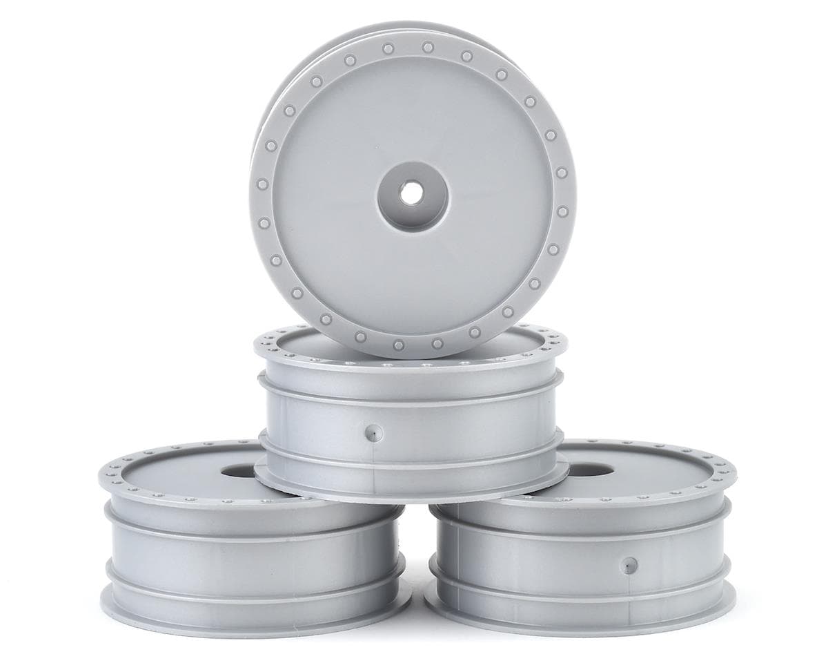 DE Racing "Borrego" 2.2 1/10 Buggy Front Wheels (Silver) (4) (B6/RB6) w/12mm Hex
