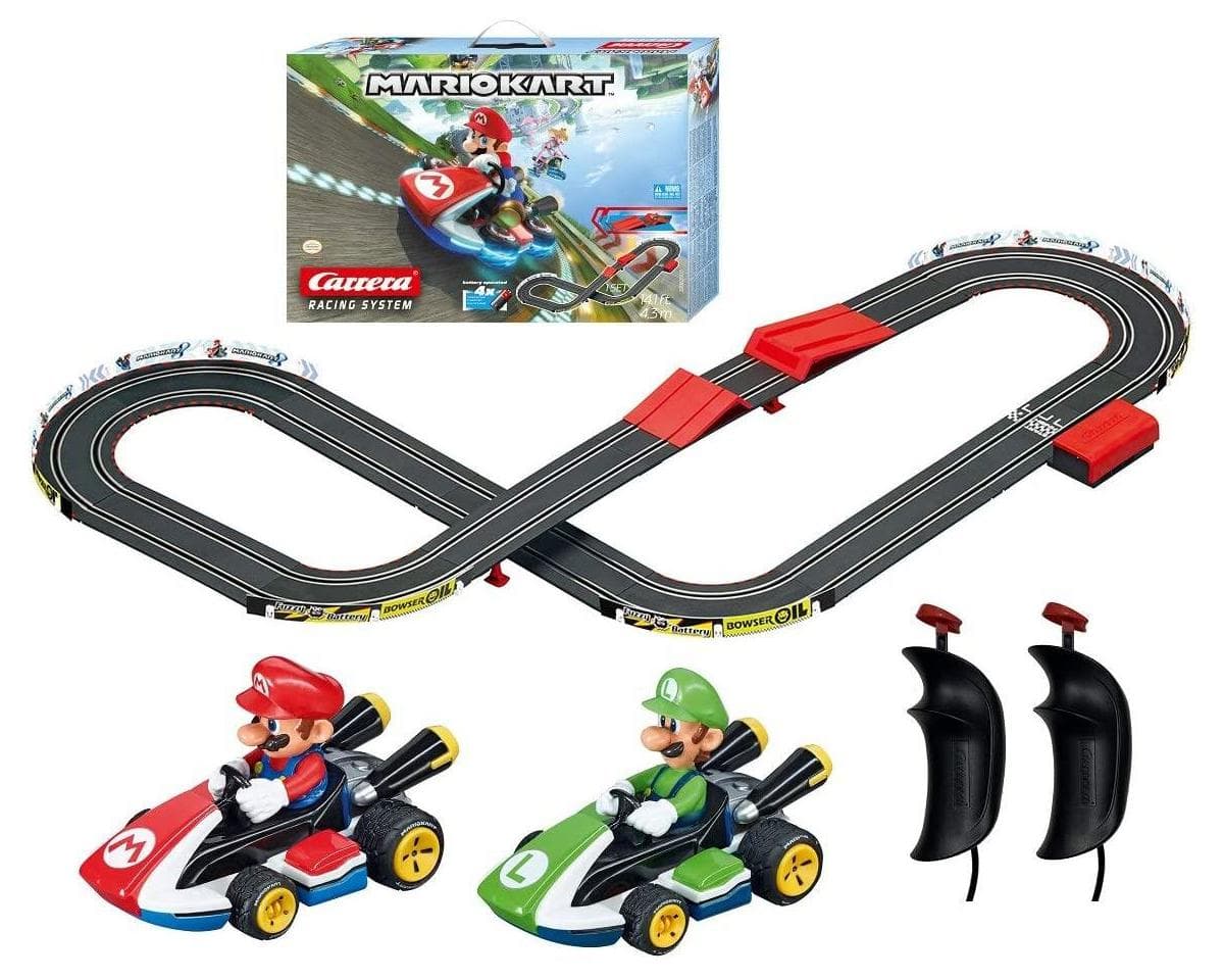 Carrera GO!!! Nintendo Mario Kart Electric 1/43 Slot Car Racing Track Set w/Mario & Luigi