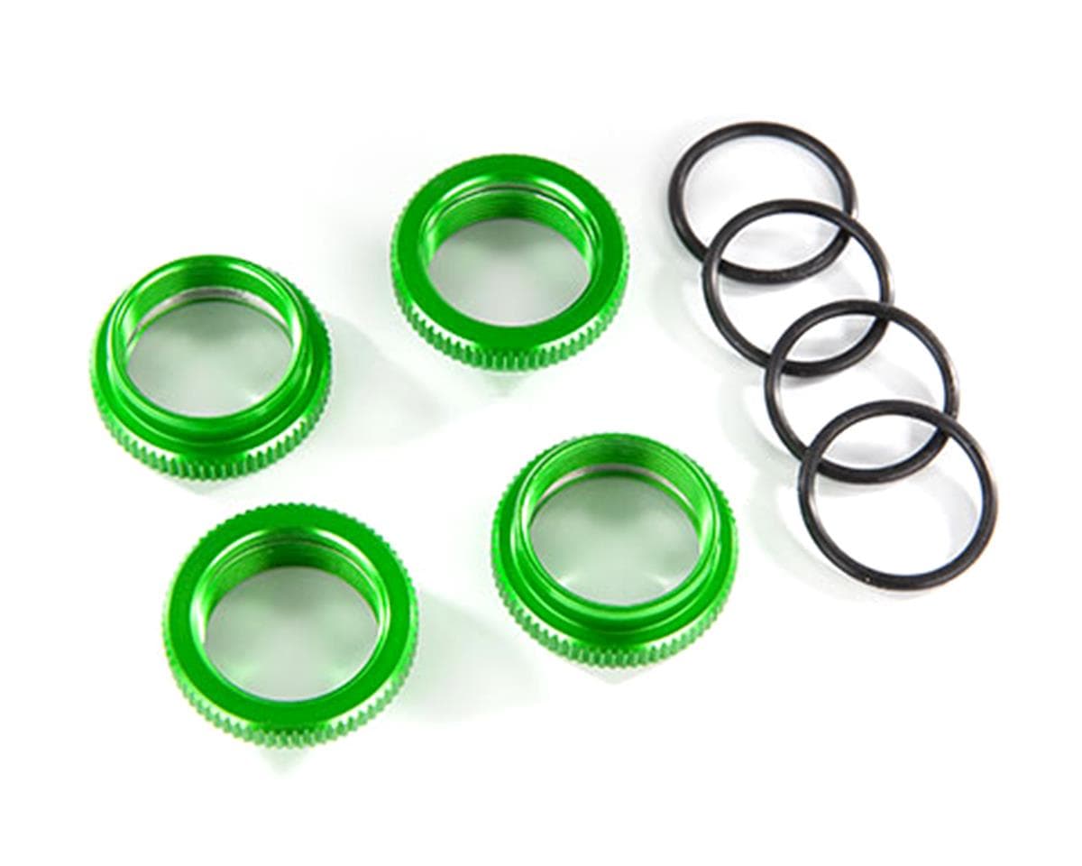 Traxxas GT-Maxx Aluminum Spring Retainer (Green) (4)