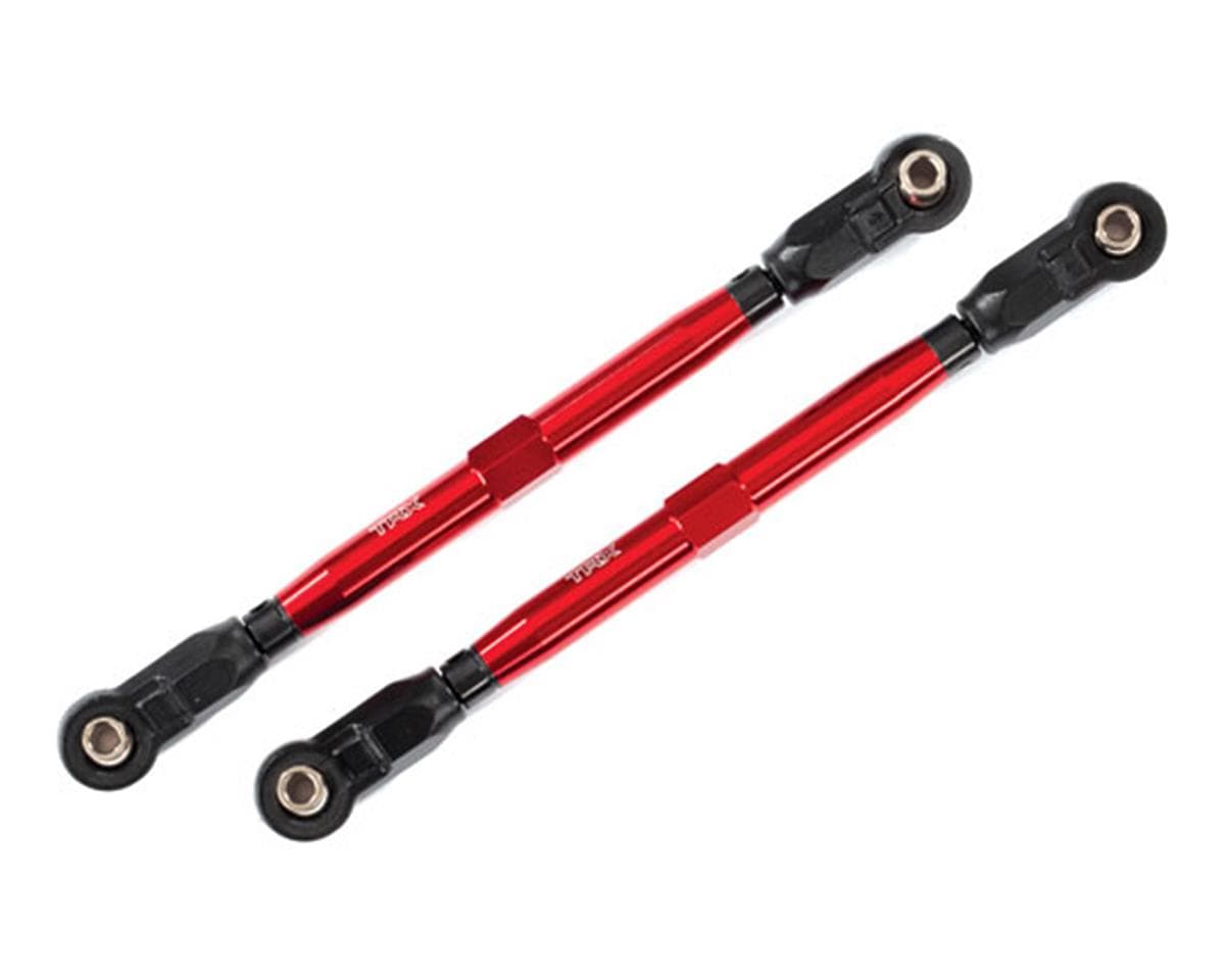 Traxxas WideMaxx Aluminum Toe Link Tubes (Red) (2) (Use with TRA8995 WideMaxx Suspension Kit)