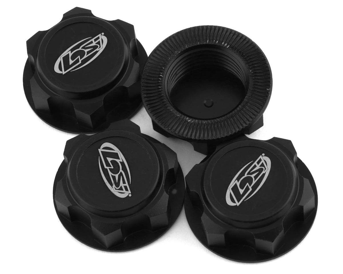 Losi DBXL-E 2.0 Captured Wheel Nut (Black) (4)