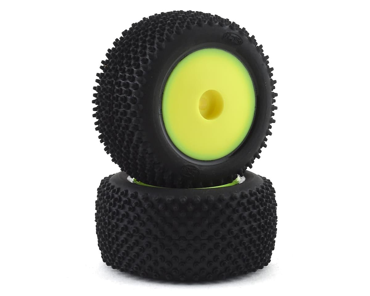 Losi Mini-T 2.0 Step Pin Pre-Mounted Rear Tires (Yellow) (2)