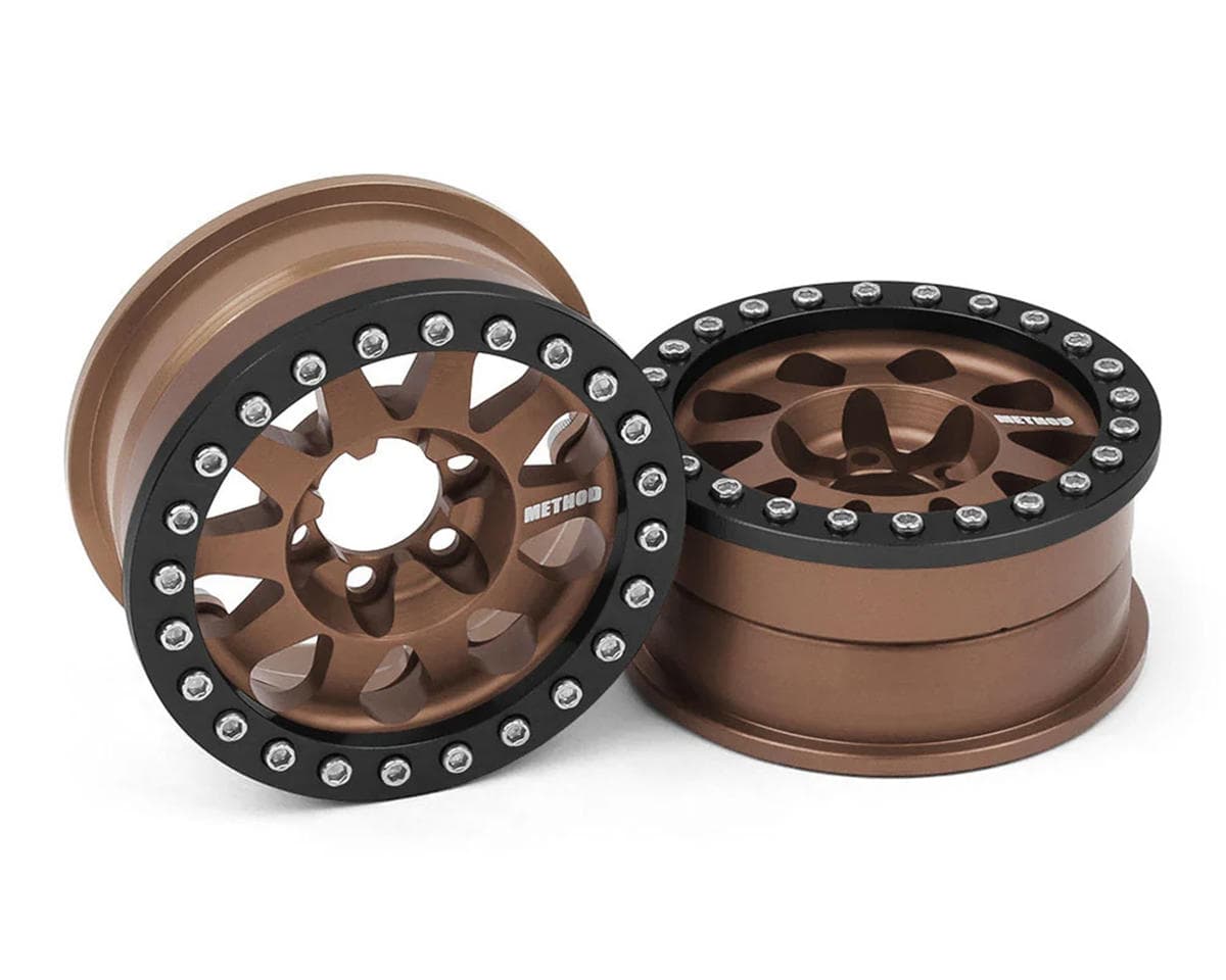 Vanquish Products 1.9" Method 101 V2 CNC Aluminum Crawler Beadlock Wheels (Bronze) (2)