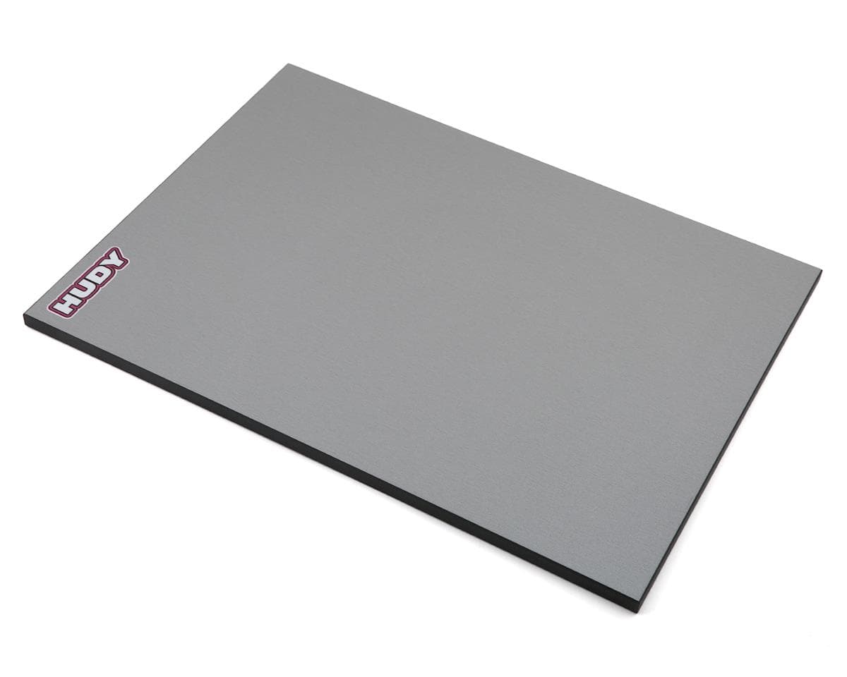 Hudy 1/10 & 1/12 On-Road Flat Set-Up Board (Lightweight) (Silver Grey) (292x425m)