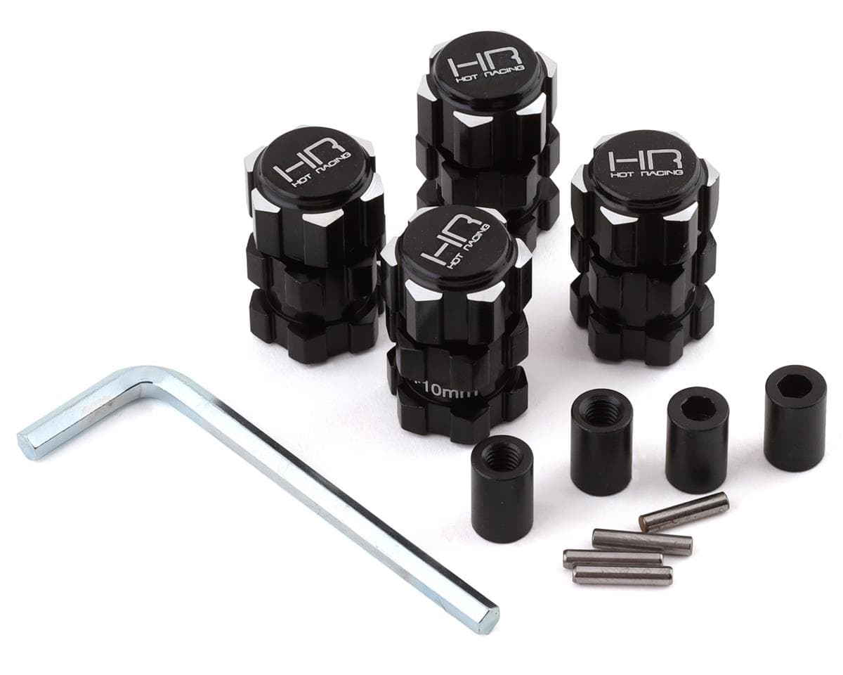 Hot Racing Aluminum +10mm 17mm Splined Hubs for Traxxas Maxx