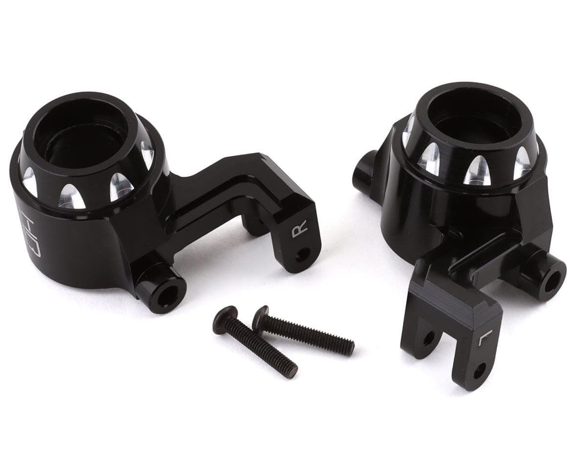Hot Racing Aluminum Steering Blocks for Traxxas Maxx (Black) (2)