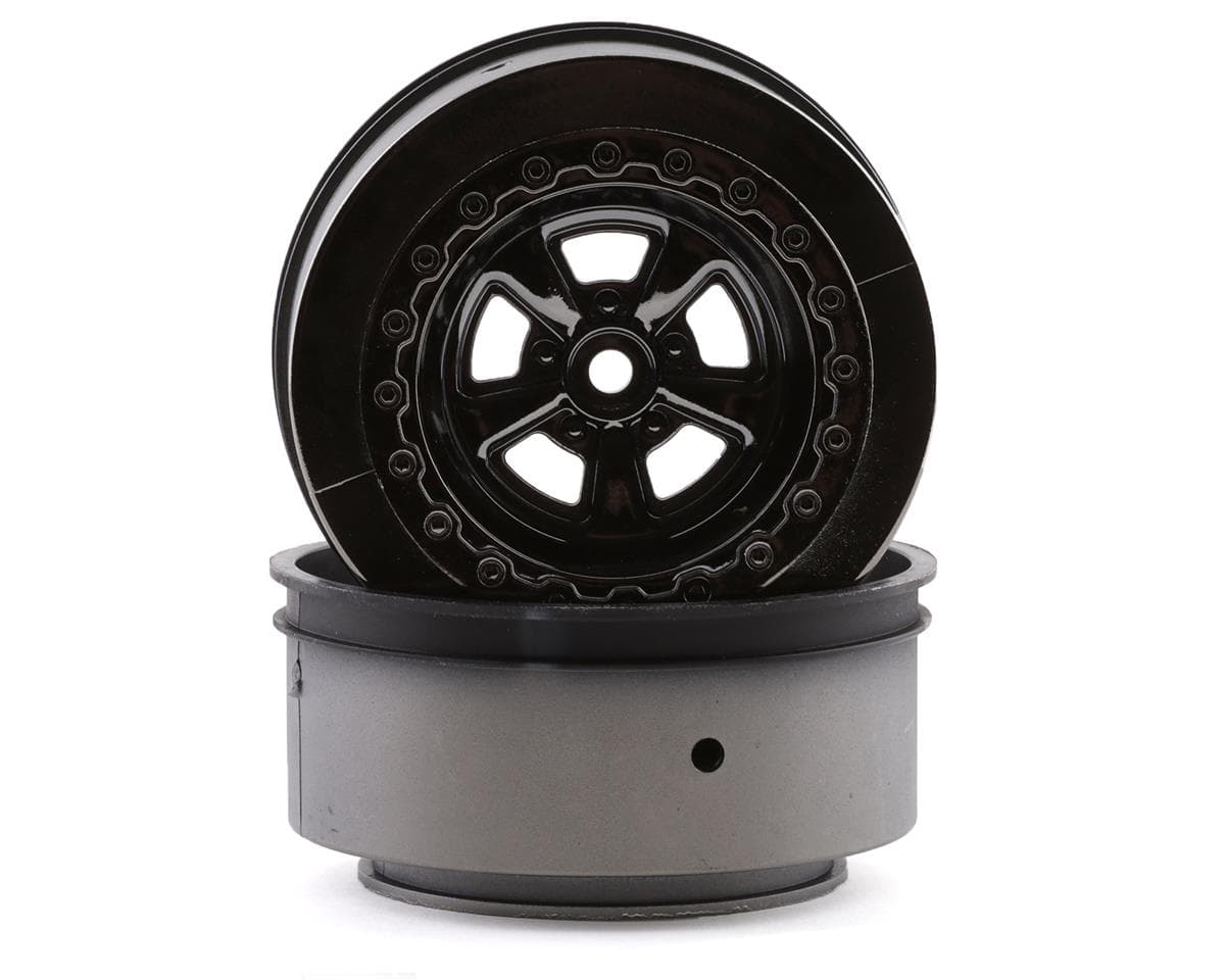 Team Associated DR10 Drag Racing Rear Wheels (Black Chrome) (2)